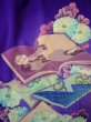 Photo16: I0107S Used Japanese Kimono  Bright Purple FURISODE long-sleeved / Silk. Book, MEIJI era (Grade C) (16)