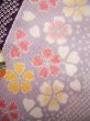 Photo4: J1104J Used Japanese Light Deep Wisteria Kids / Synthetic. Chrysanthemum, rabbitear iris, bell pattern  (Grade C) (4)