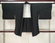 Photo1: Mint K0714F Used Japanese   Black HAORI short jacket / Silk.    (Grade A) (1)