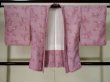 Photo1: K1015C Used Japanese Heather  Pink HAORI short jacket / Synthetic. Flower,   (Grade B) (1)