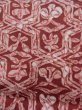 Photo5: K1027M Used Japanese Pale  Red HAORI short jacket / Wool. Geometrical pattern,   (Grade D) (5)