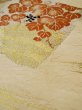 Photo10: L0427J Vintage Japanese Kimono Grayish Yellowish Ivory NAGOYA OBI sash Flower Silk. (10)