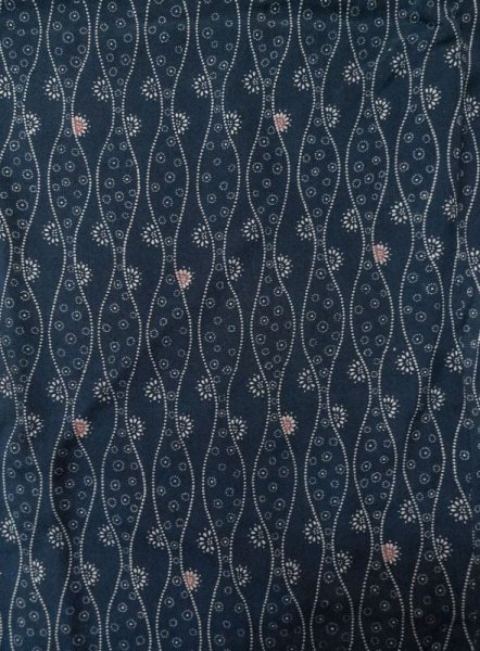 L1124M Used Japanese women Pale Blue KOMON dyed / Silk. Flower, This ...