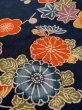 Photo8: M0728W Used Japanese women  Indigo Blue KOMON dyed / Silk. Peony,   (Grade B) (8)