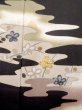 Photo8: M1228A Antique Japanese women   Black TOMESODE formal / Silk. Chrysanthemum,   (Grade C) (8)