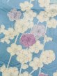 Photo6: M1228U Vintage Japanese women  Pale Light Blue KOMON dyed / Silk. Chrysanthemum,   (Grade C) (6)