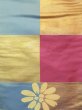 Photo3: N0216C Vintage Japanese Kimono  Shiny Multi Color NAGOYA OBI sash Flower Silk. (Grade C) (3)