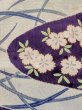 Photo2: N0216Y Vintage Japanese Kimono   Light Blue NAGOYA OBI sash SAKURA cherry blossom Silk. (Grade C) (2)