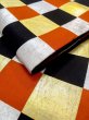 Photo12: N0227E Vintage Japanese Kimono   Multi Color FUKURO OBI sash Plaid Checks Silk. (Grade C) (12)