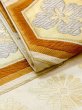 Photo10: N0227L Vintage Japanese Kimono   Ivory FUKURO OBI sash Chrysanthemum Silk. (Grade C) (10)