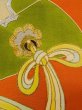 Photo6: N0228A Vintage Japanese Kimono  Vivid Orange FUKURO OBI sash Chrysanthemum Silk. (Grade D) (6)