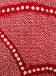 Photo7: N0305F Vintage Japanese women   Red HAORI short jacket / Silk. Dapple pattern   (Grade B) (7)