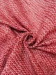 Photo11: N0305F Vintage Japanese women   Red HAORI short jacket / Silk. Dapple pattern   (Grade B) (11)