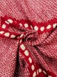 Photo12: N0305F Vintage Japanese women   Red HAORI short jacket / Silk. Dapple pattern   (Grade B) (12)