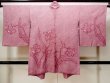 Photo2: N0305L Vintage Japanese women  Dark Pink HAORI short jacket / Silk. Iris,   (Grade B) (2)
