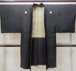 Photo1: Mint N0305S Vintage Japanese   Black Men's Haori / Silk.    (Grade D) (1)