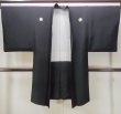 Photo1: Mint N0305U Vintage Japanese   Black Men's Haori / Silk.    (Grade C) (1)