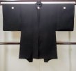 Photo2: Mint N0305W Vintage Japanese   Black Men's Haori / Silk.    (Grade B) (2)