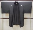 Photo1: Mint N0305Z Vintage Japanese   Black Men's Haori / Silk.    (Grade C) (1)
