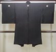 Photo2: N0306A Vintage Japanese   Black Men's Haori / Silk.    (Grade B) (2)