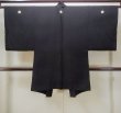 Photo2: N0306B Vintage Japanese   Black Men's Haori / Silk.    (Grade D) (2)