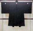 Photo2: N0306D Vintage Japanese   Black Men's Haori / Silk.    (Grade C) (2)