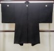 Photo2: N0306C Vintage Japanese   Black Men's Haori / Silk.    (Grade C) (2)