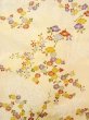 Photo5: N0312B Vintage Japanese women  Pale Yellow KOMON dyed / Silk. Flower,   (Grade C) (5)