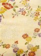 Photo8: N0312B Vintage Japanese women  Pale Yellow KOMON dyed / Silk. Flower,   (Grade C) (8)