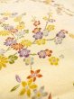 Photo9: N0312B Vintage Japanese women  Pale Yellow KOMON dyed / Silk. Flower,   (Grade C) (9)