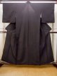 Photo1: N0312D Vintage Japanese women   Black HITOE unlined / Silk. Cross   (Grade B) (1)