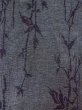 Photo3: N0312F Vintage Japanese women  Dark Gray OJIYACHIJIMI / Linen. Leaf,   (Grade B) (3)