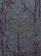 Photo4: N0312F Vintage Japanese women  Dark Gray OJIYACHIJIMI / Linen. Leaf,   (Grade B) (4)