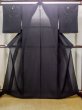 Photo1: N0312O Vintage Japanese women   Black MONTSUKI crests / Silk.    (Grade C) (1)