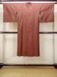 Photo2: N0321V Vintage Japanese women  Reddish Brown Rain coat / Synthetic. Line,   (Grade B) (2)