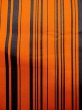 Photo6: N0321X Vintage Japanese women  Shiny Orange Rain coat / Synthetic. Stripes   (Grade B) (6)