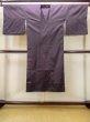 Photo1: N0322A Vintage Japanese women  Grayish Purple MICHIYUKI outer coat / Silk. Circle   (Grade B) (1)
