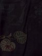 Photo4: N0329E Vintage Japanese women   Black MICHIYUKI outer coat / Silk. Chrysanthemum,   (Grade C) (4)