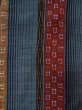 Photo3: Mint N0409A Used Japanese women   Gray TSUMUGI pongee / Silk. Stripes,   (Grade A) (3)