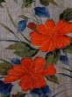 Photo4: Mint N0409B Used Japanese women   Gray TSUMUGI pongee / Silk. Flower,   (Grade A) (4)