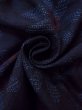 Photo12: N0409D Vintage Japanese women   Indigo Blue TSUMUGI pongee / Silk. Flower,   (Grade B) (12)