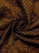 Photo12: N0409G Vintage Japanese women   Brown TSUMUGI pongee / Silk. Rose,   (Grade B) (12)