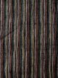 Photo3: Mint N0409H Vintage Japanese women  Grayish Multi Color TSUMUGI pongee / Silk. Stripes   (Grade A) (3)