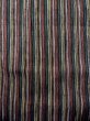 Photo4: Mint N0409H Vintage Japanese women  Grayish Multi Color TSUMUGI pongee / Silk. Stripes   (Grade A) (4)