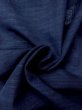 Photo11: Mint N0409I Vintage Japanese women   Navy Blue TSUMUGI pongee / Silk. Flower,   (Grade A) (11)