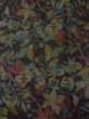 Photo3: Mint N0409N Used Japanese women   Multi Color TSUMUGI pongee / Silk. Chinese flower,   (Grade A) (3)