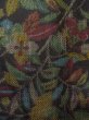 Photo5: Mint N0409N Used Japanese women   Multi Color TSUMUGI pongee / Silk. Chinese flower,   (Grade A) (5)