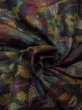 Photo11: Mint N0409N Used Japanese women   Multi Color TSUMUGI pongee / Silk. Chinese flower,   (Grade A) (11)