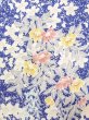 Photo6: N0409P Vintage Japanese women  Vivid Blue KOMON dyed / Silk. SAKURA cherry blossom   (Grade C) (6)