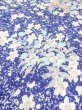 Photo10: N0409P Vintage Japanese women  Vivid Blue KOMON dyed / Silk. SAKURA cherry blossom   (Grade C) (10)